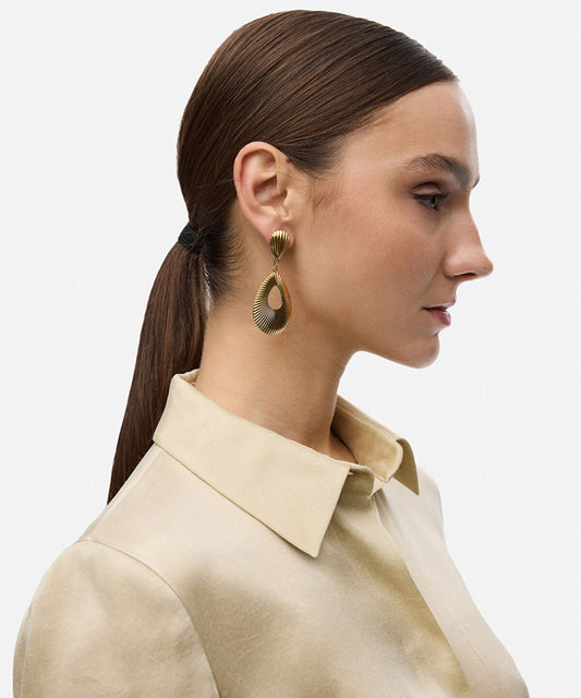 Textured Stainless Steel Earrings