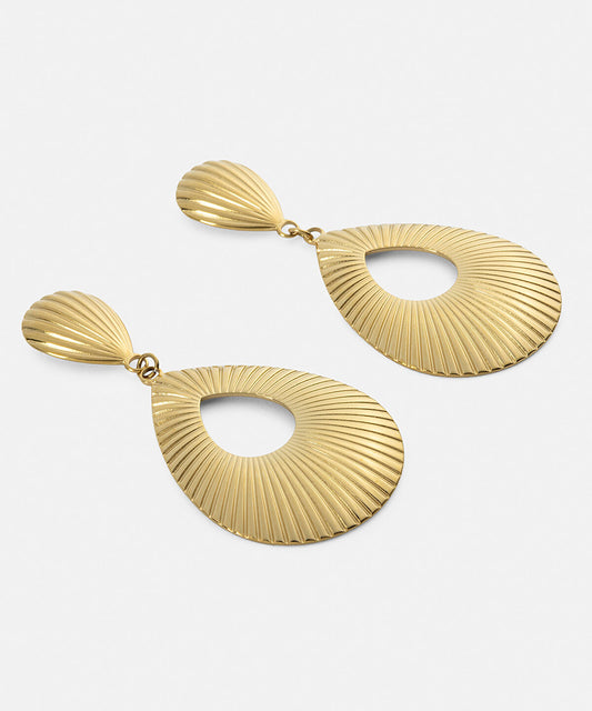 Textured Stainless Steel Earrings