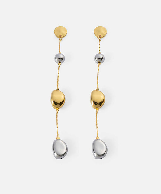 Two-Tone Dangle Earrings