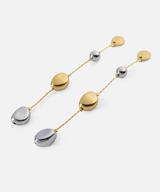 Two-Tone Dangle Earrings