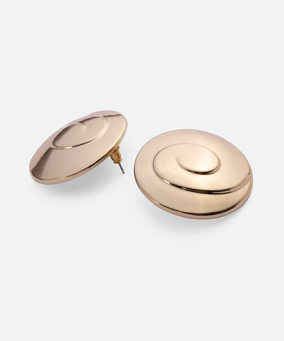 Zoomed Metal Plate Earrings