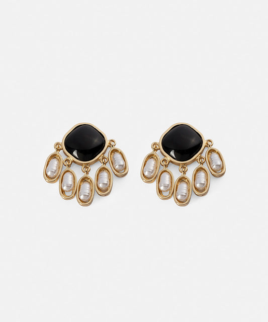 Faux Pearl Embellished Dangle Earrings