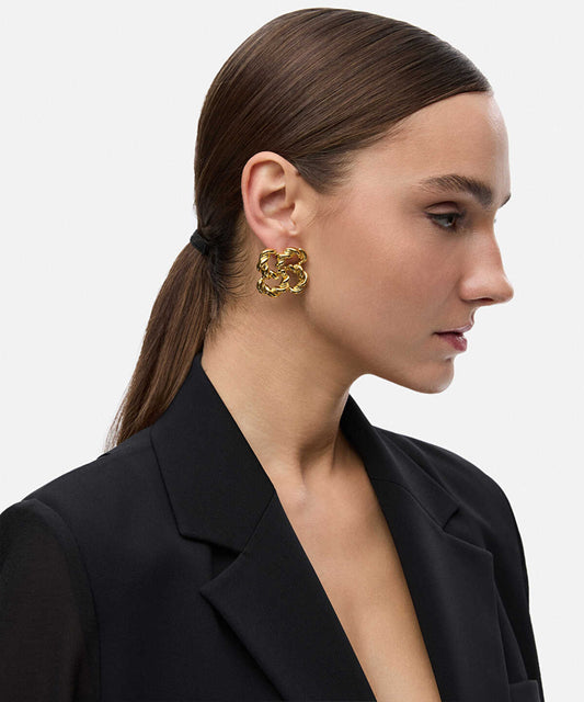 Interlocking Textured Earrings