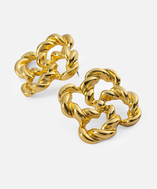 Interlocking Textured Earrings