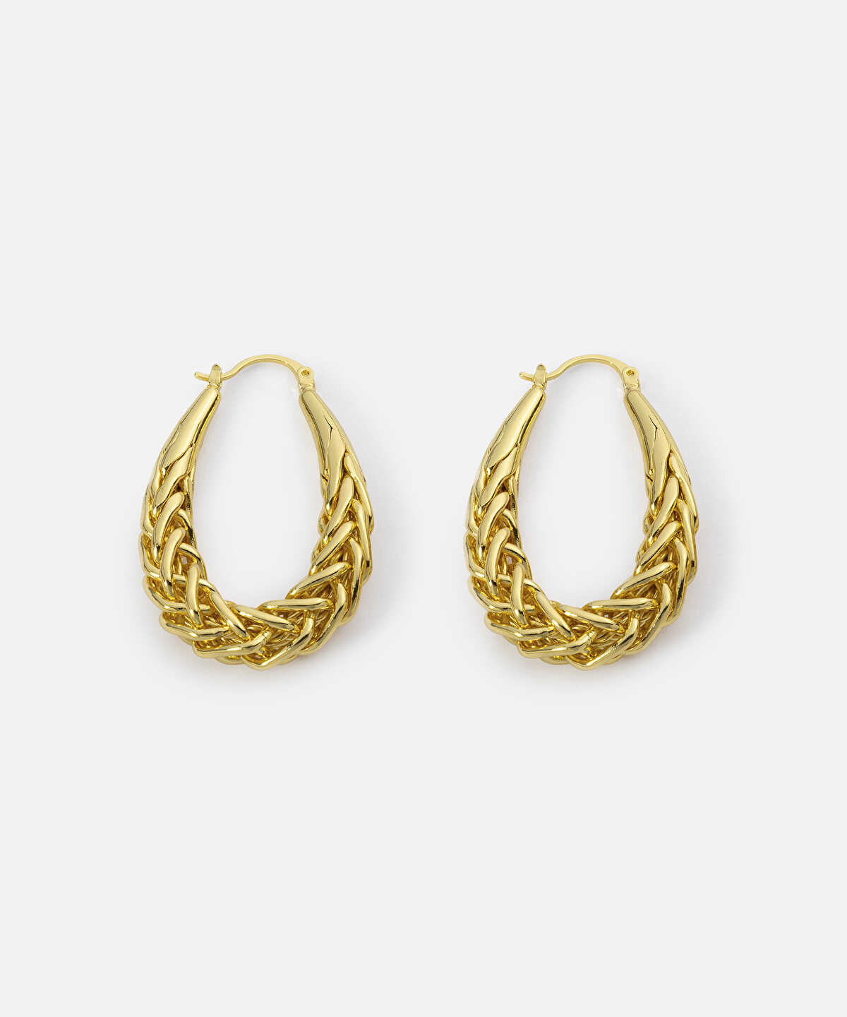 Zoomed Textured Oval Earrings