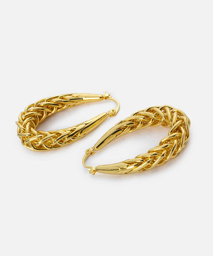 Textured Oval Earrings