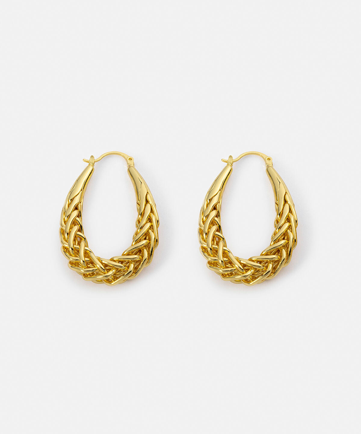 Zoomed Textured Oval Earrings