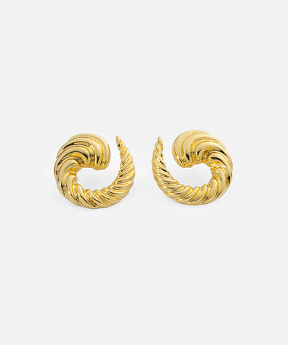 Textured Spiral Earrings