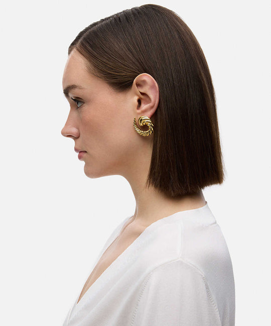 Textured Spiral Earrings