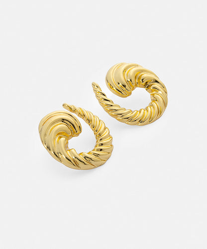 Textured Spiral Earrings