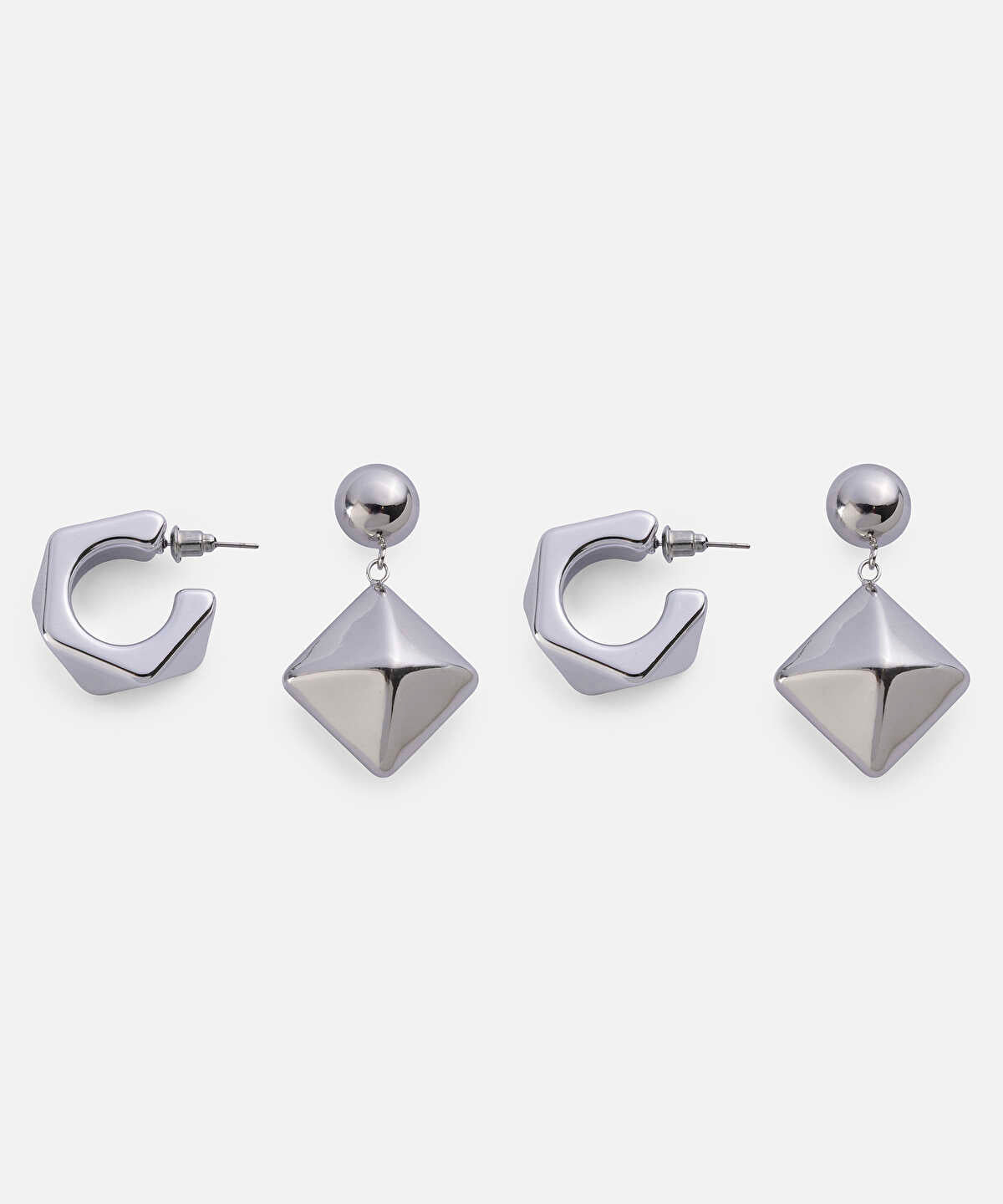 Pack of Two Combined Earrings