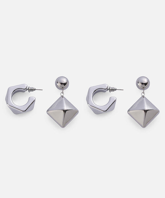 Pack of Two Combined Earrings