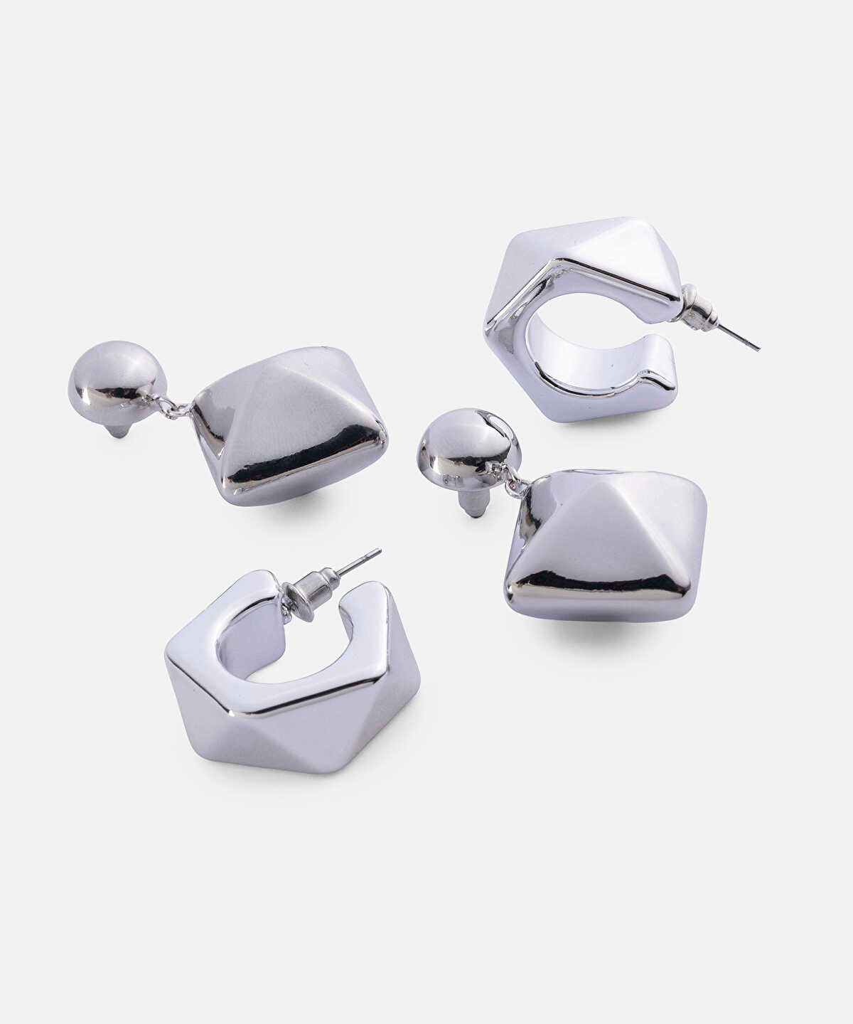 Zoomed Pack of Two Combined Earrings