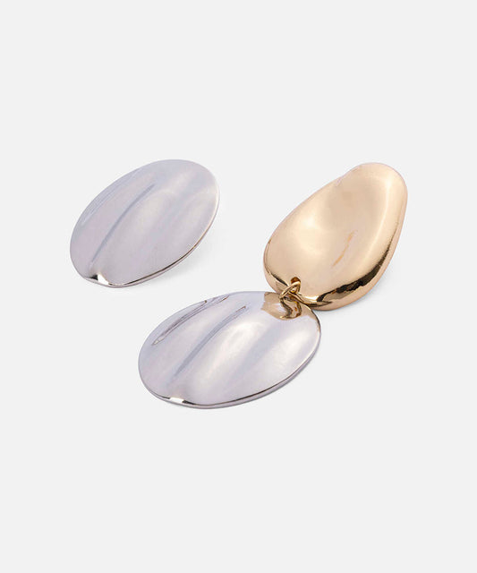 Two-Tone Asymmetrical Earrings