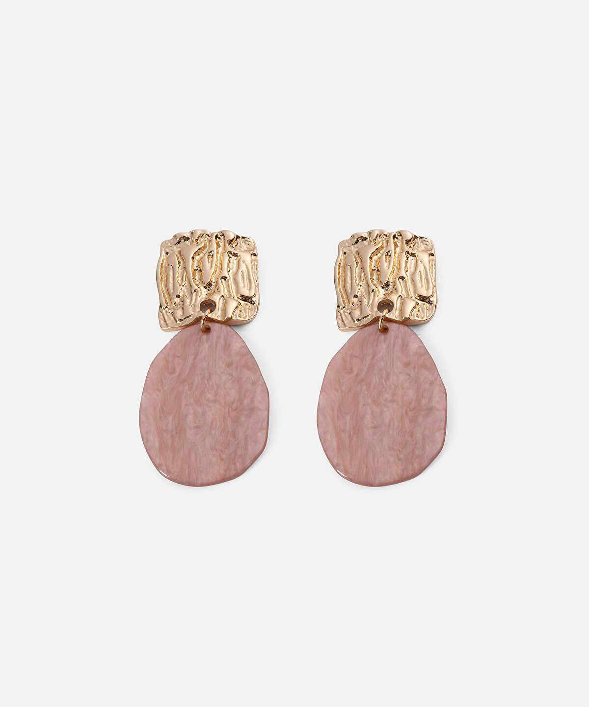 Zoomed Combined Textured Resin Earrings