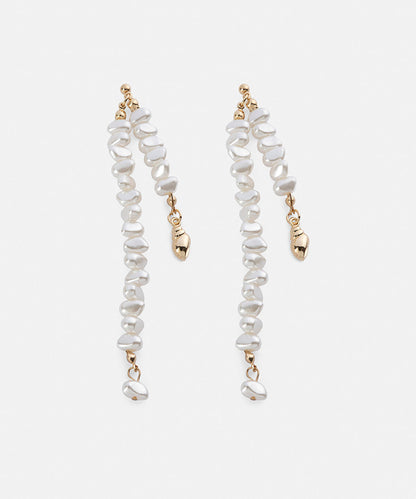 Faux Pearl Dangle Earrings