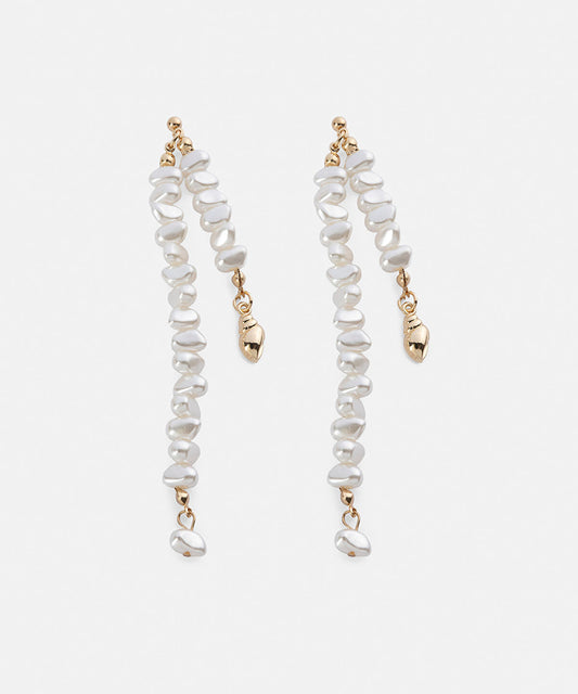 Faux Pearl Dangle Earrings