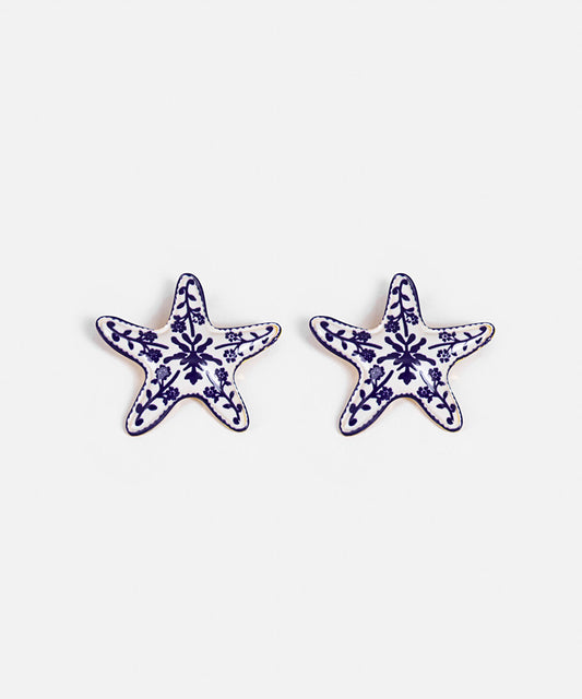 Patterned Starfish Earrings