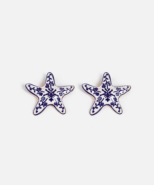 Patterned Starfish Earrings