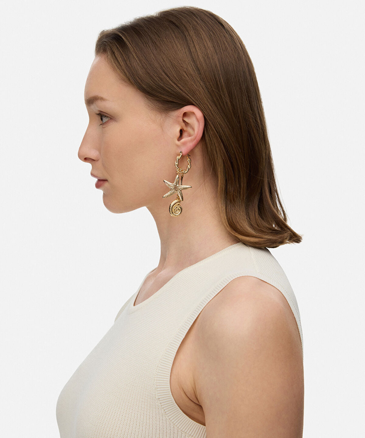 Zoomed Marine Inspired Asymmetric Earrings