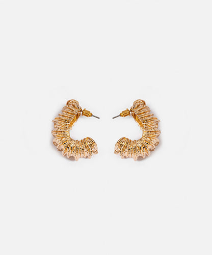 Voluminous Textured Hoop Earrings