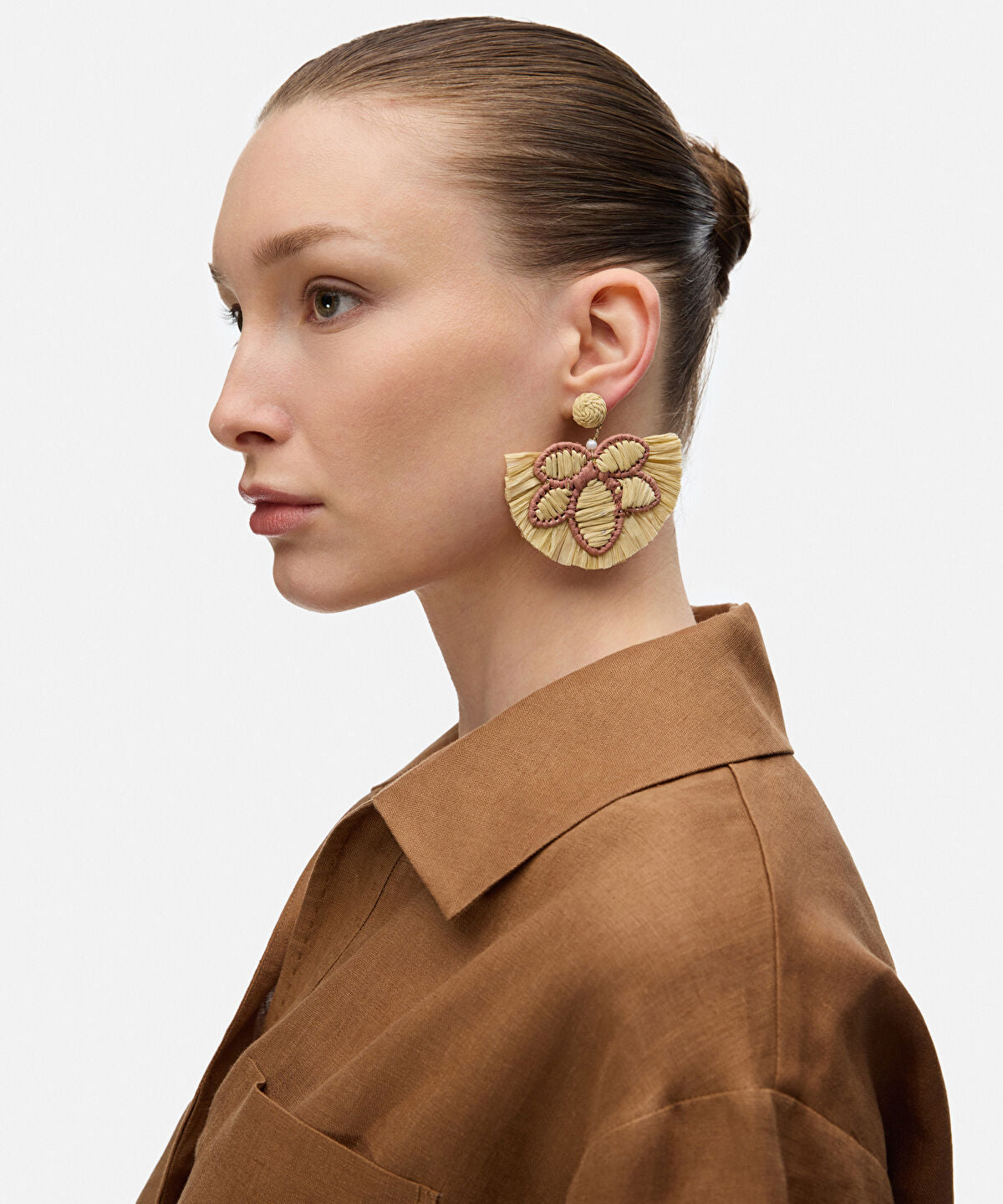 Floral Raffia Earrings