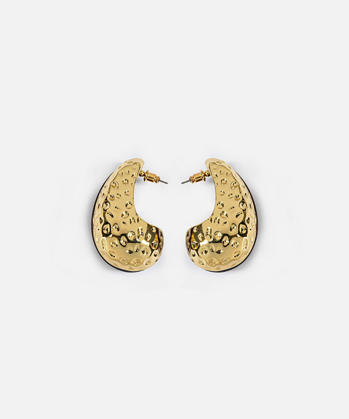 Zoomed Textured Wood Element Earrings