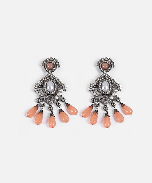 Crystal Embellished Maxi Earrings