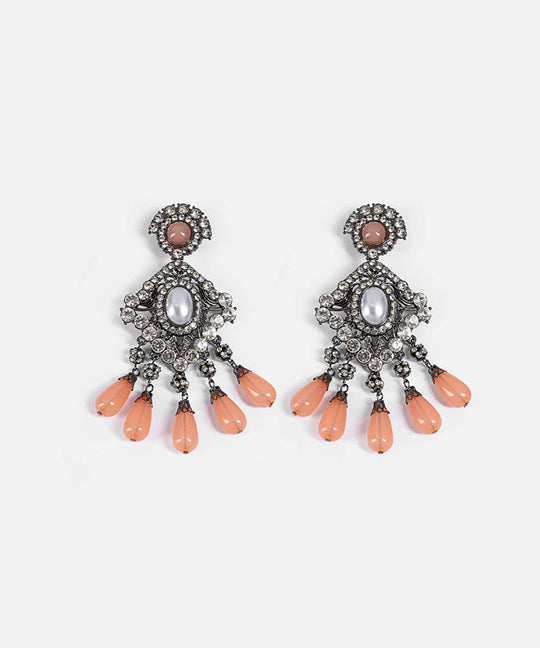 Crystal Embellished Maxi Earrings