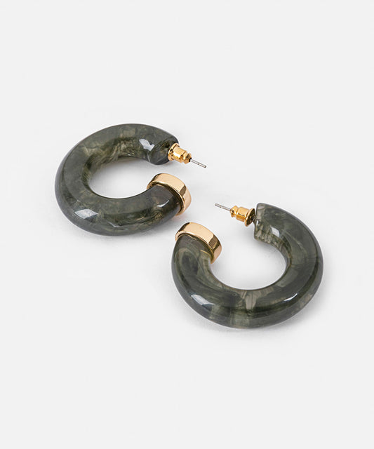 Resin Hoop Earrings