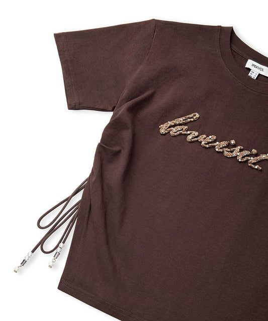 Embellished Slogan T-Shirt