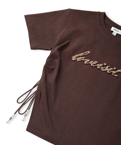 Embellished Slogan T-Shirt