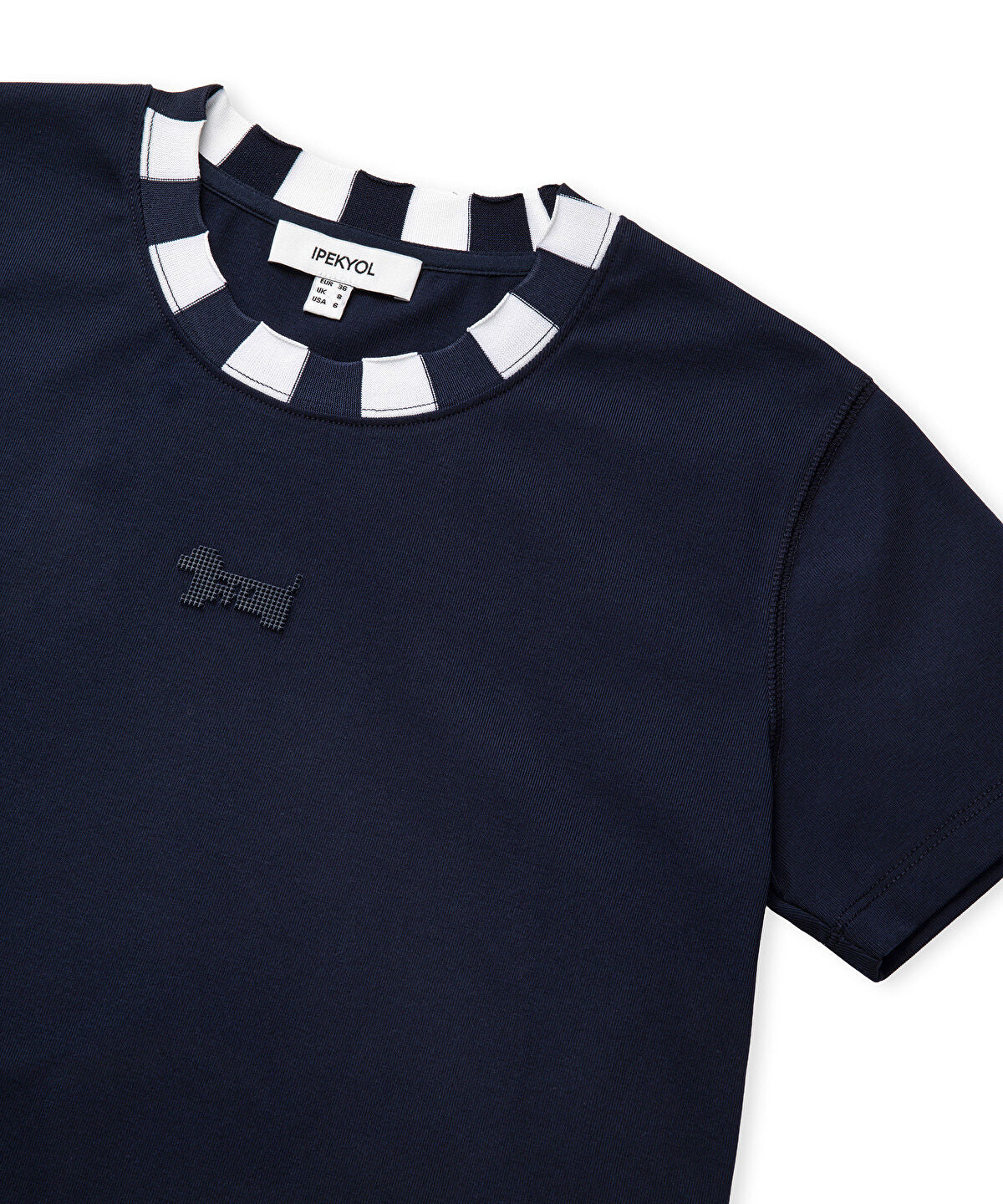 Zoomed Color-Block Rib Collar T-Shirt