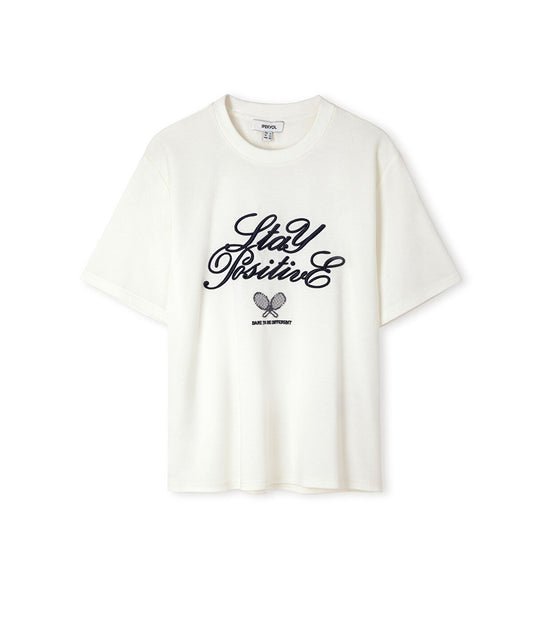 Embroidered Slogan T-Shirt