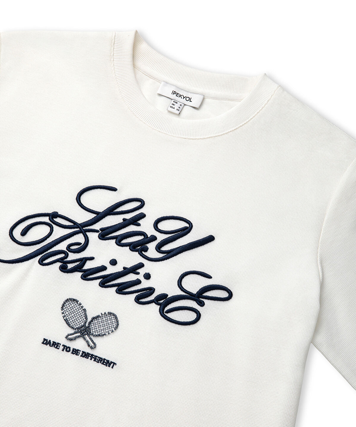 Zoomed Embroidered Slogan T-Shirt