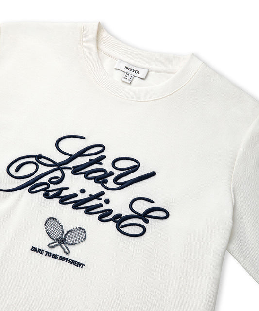 Embroidered Slogan T-Shirt