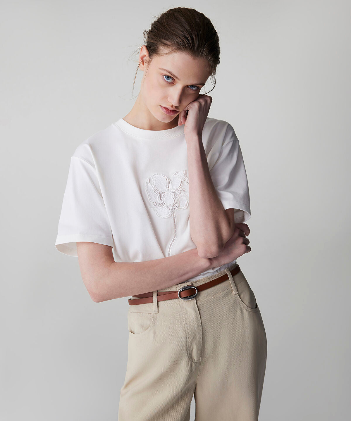 Floral Applique T-Shirt