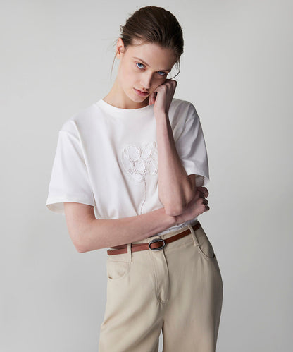 Floral Applique T-Shirt