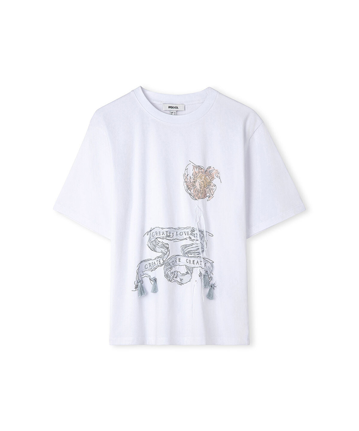 Zoomed Embroidered Slogan T-Shirt