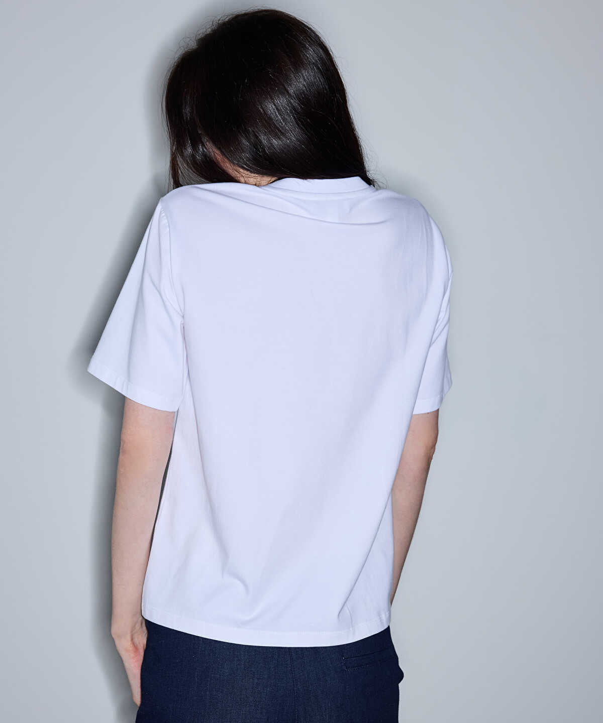 Zoomed Embroidered Slogan T-Shirt