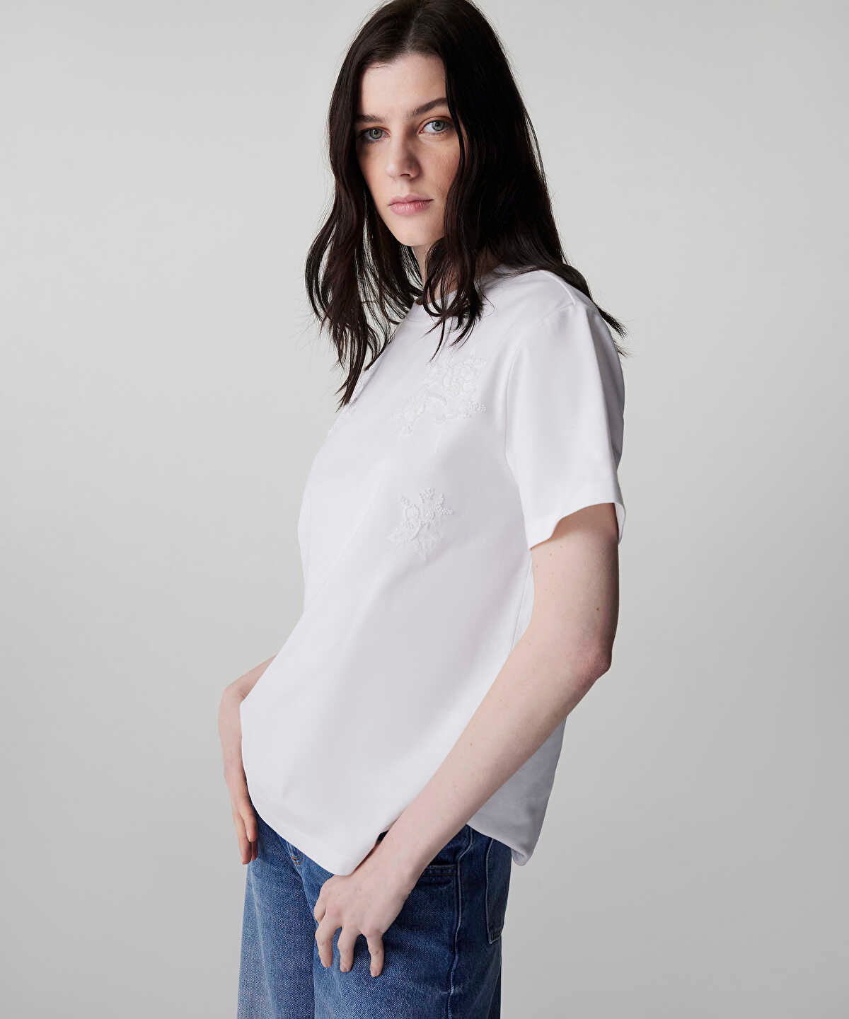 Floral Embroidery T-Shirt