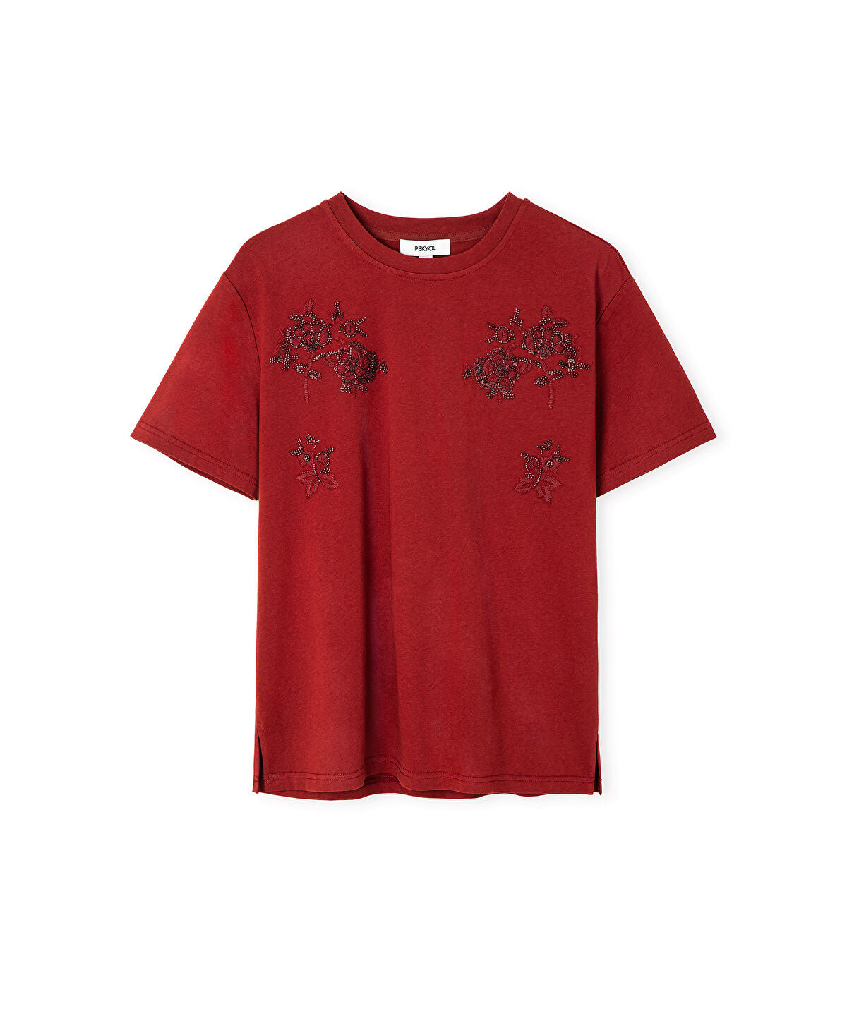 Zoomed Floral Embroidery T-Shirt