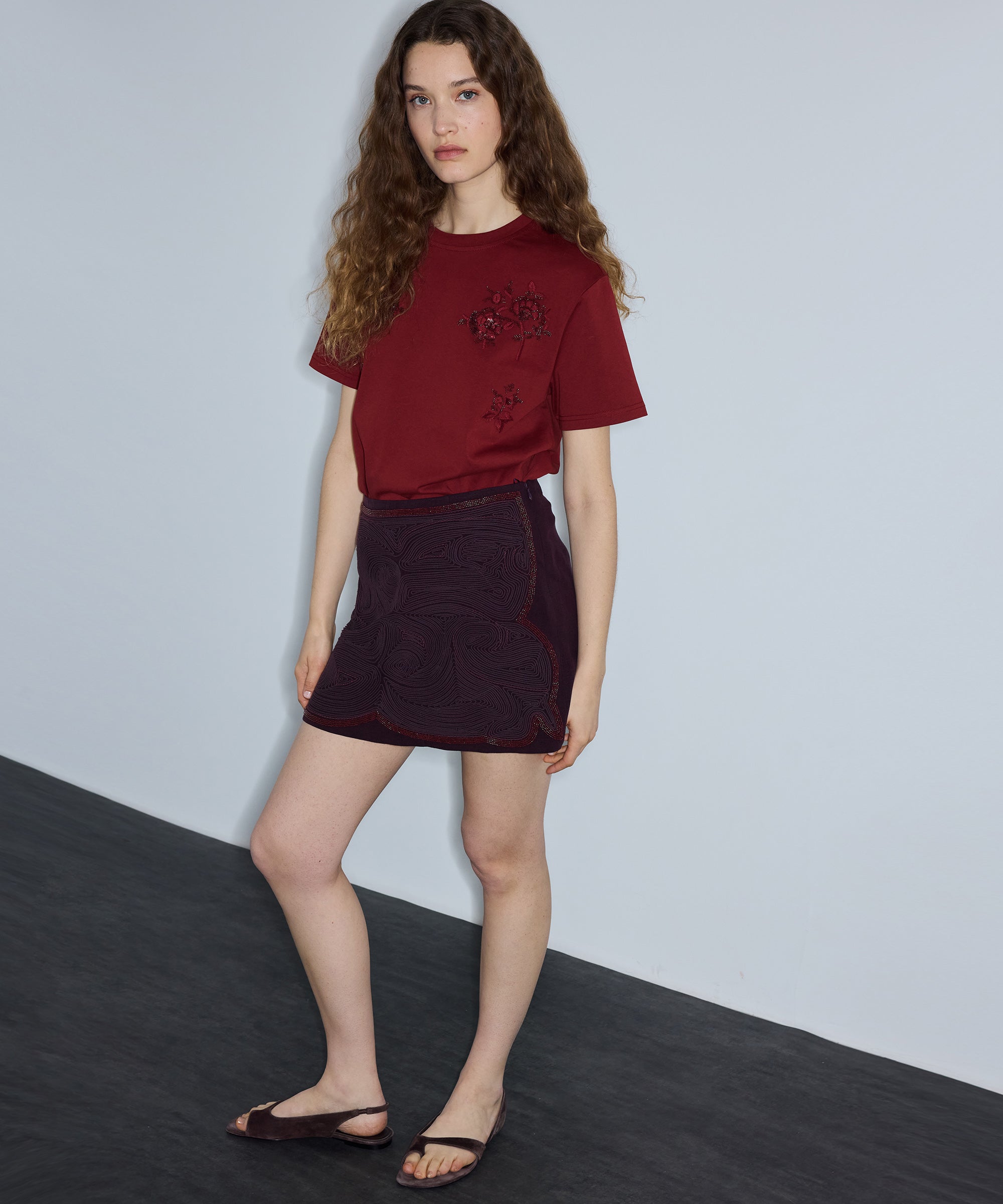 Floral Embroidery T-Shirt