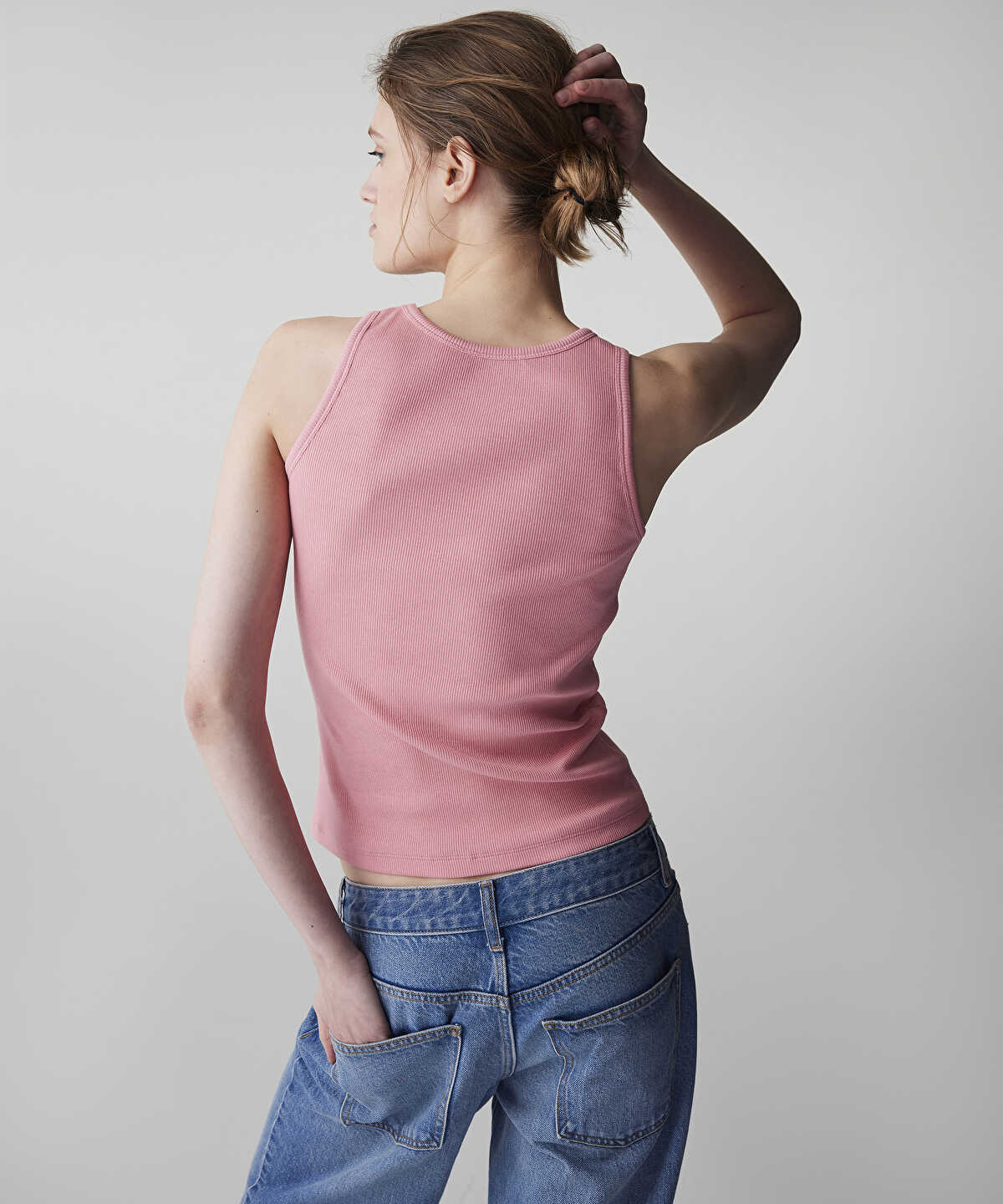 Ribbed T-Shirt with Beads