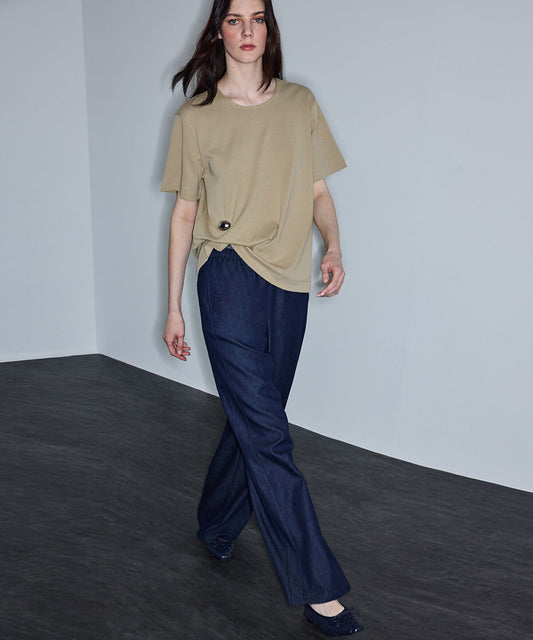 Asymmetric T-Shirt with Accessory
