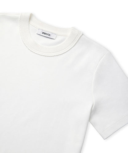 Contrast Collar Color-Block T-Shirt