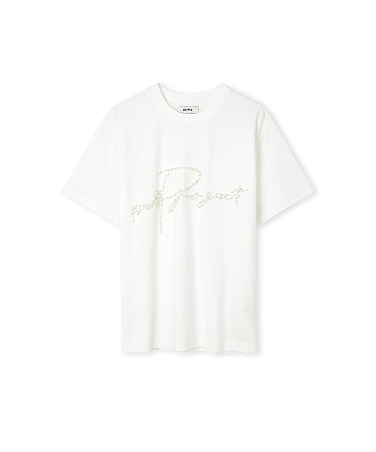 Zoomed T-Shirt with Faux Pearl Embellishments