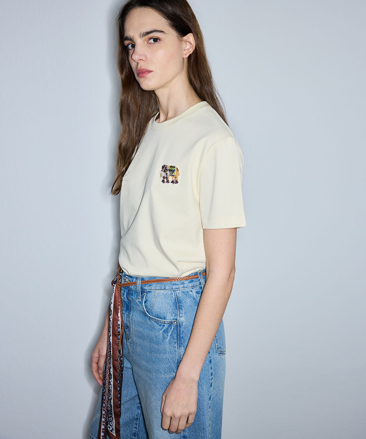 Zoomed T-Shirt with Embellished Applique