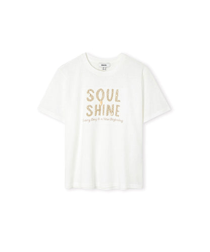 Embroidered T-Shirt with Sequins