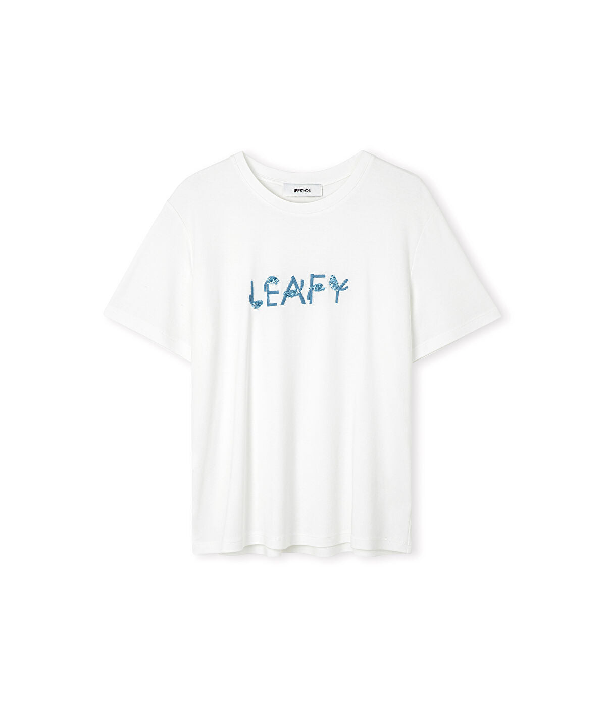 Zoomed Sequin Embellished Slogan T-Shirt